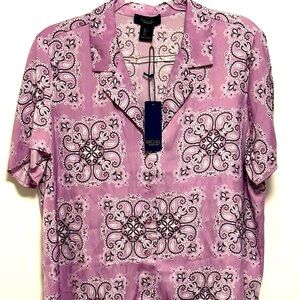 RACHEL Rachel Roy Light Purple Bandana Blouse